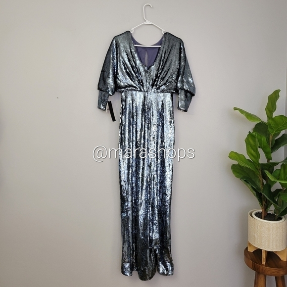 Aidan Mattox Sequin Blouson Formal Dress - Picture 4 of 6